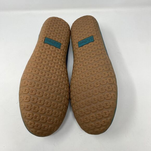 L.L.Bean Shoes Mens Size 13 Blue Canvas Slip On Moc Loafers Cork Insole Casual main image 9
